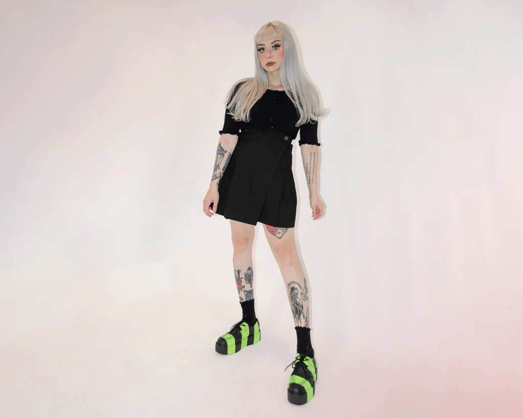 Black & Green Striped Viva Mondo Creeper - Image 6