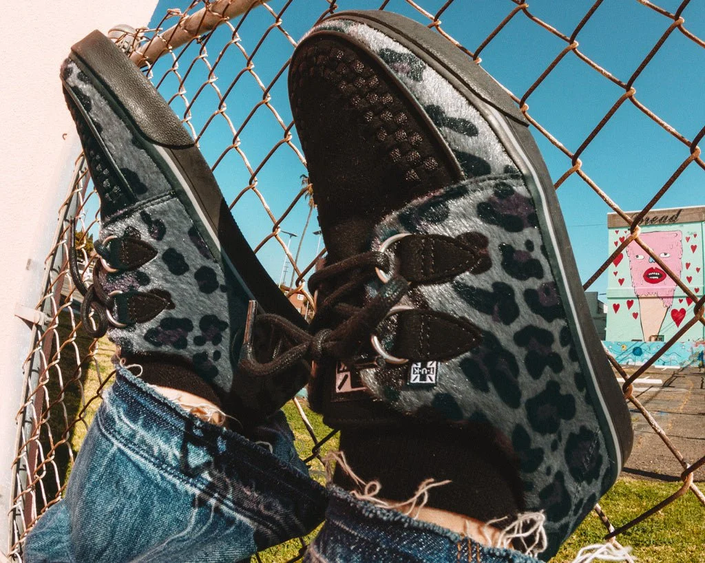 Black & Grey Leopard Hair Sneaker - Image 2