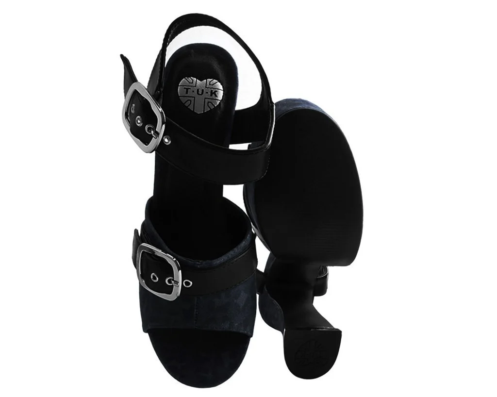 Black & Grey Leopard Spice Platform Heel - Image 4