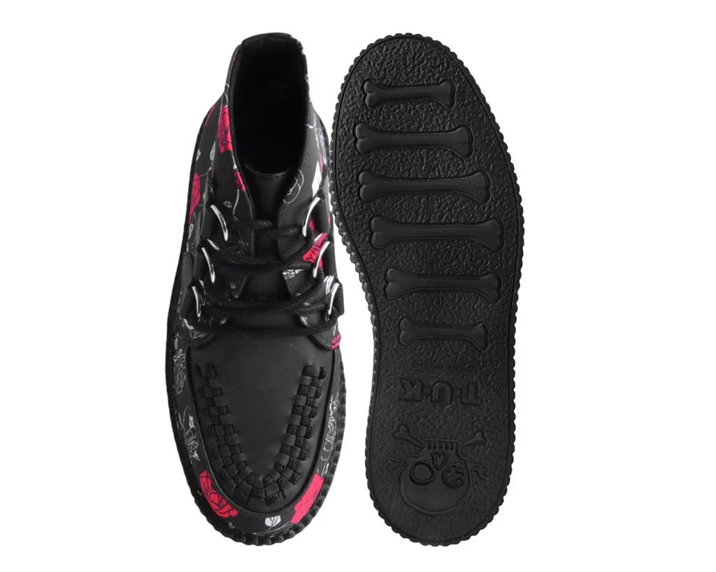 Black & Red Rose 3-Ring Chukka Boot - Image 4