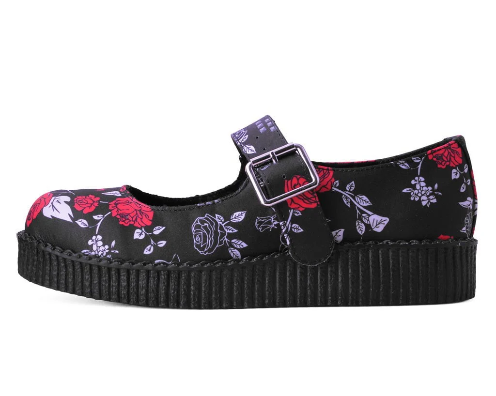 Black & Red Rose Viva Low Mary Jane - Image 5