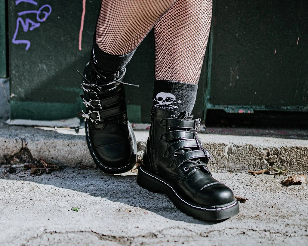 Black Skull Anarchic Boot - Image 6