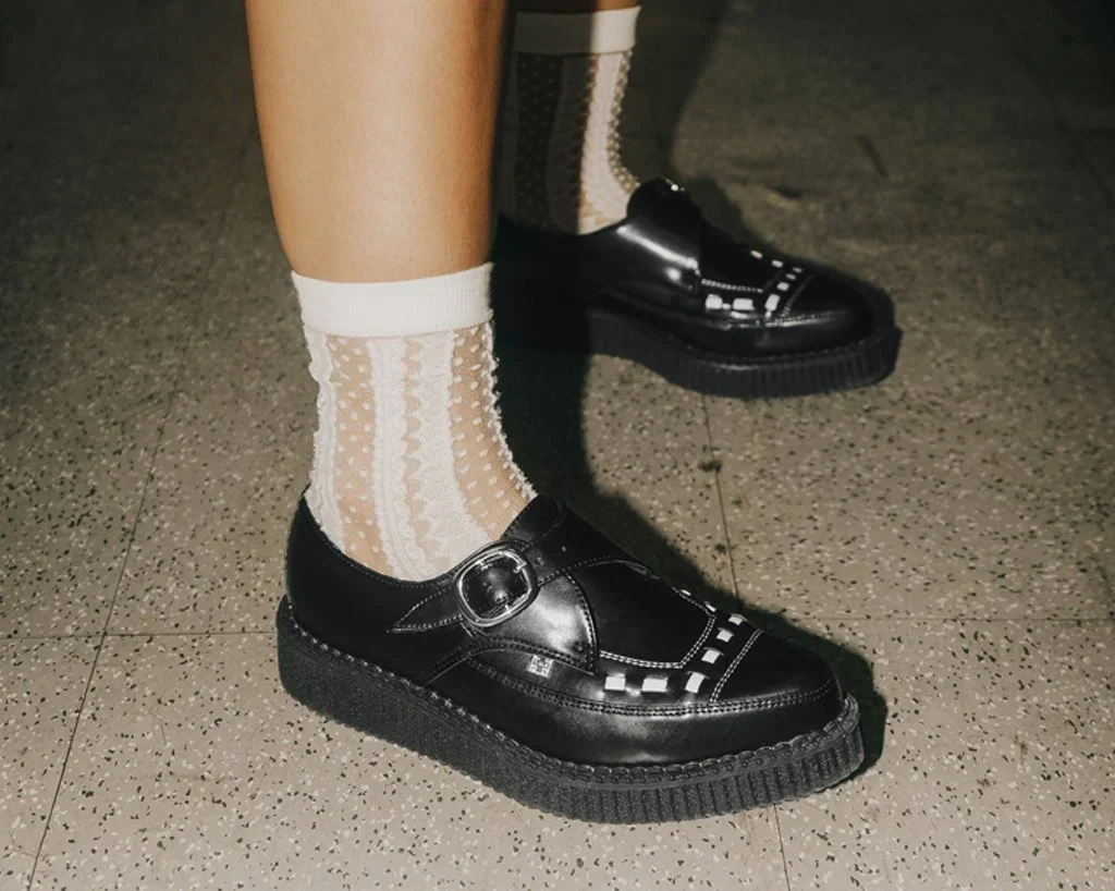 Black TUKskin™ Buckle Pointed Creeper - Image 2