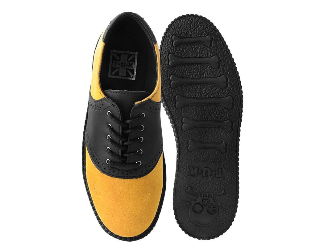 Black TUKskin™ & Mustard Suede Saddle Oxford - Image 4