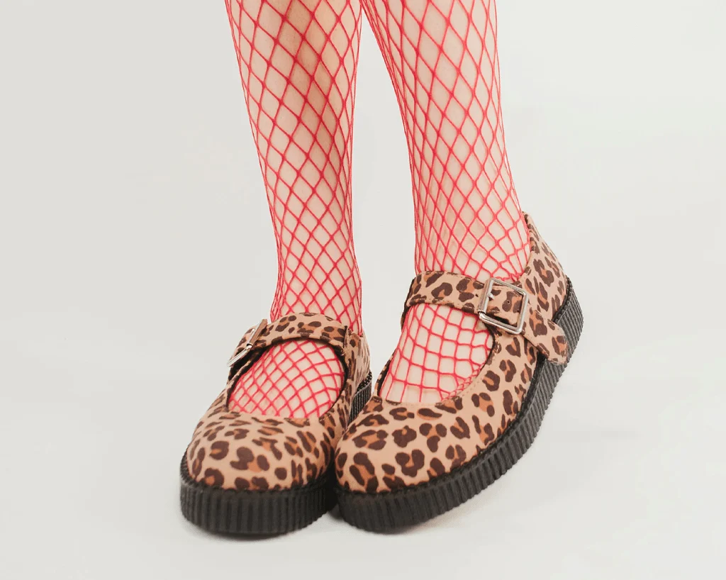 Brown Leopard Faux Suede Viva Low Mary Jane - Image 2