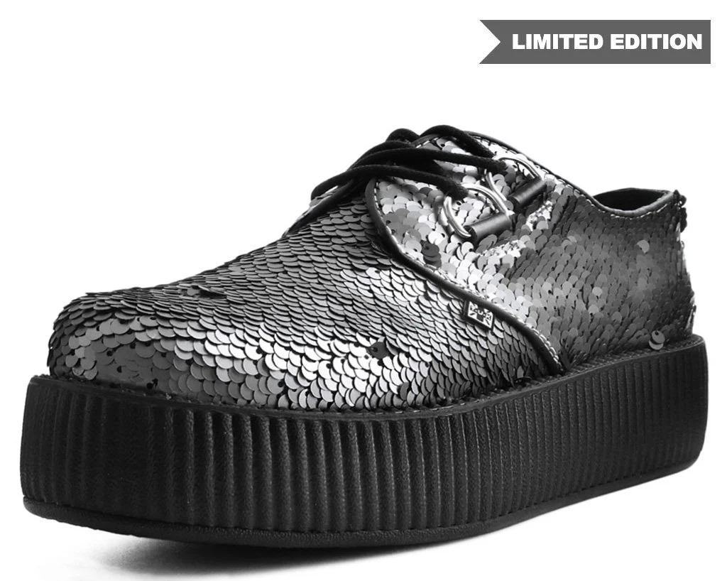 Gunmetal Two-Way Sequin Viva Mondo Creeper