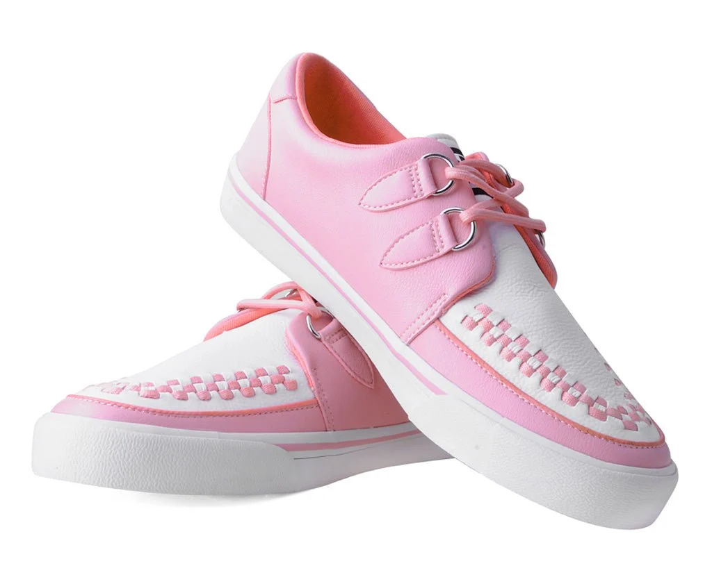 Pink & White 2-Ring Creeper Sneaker - Image 3