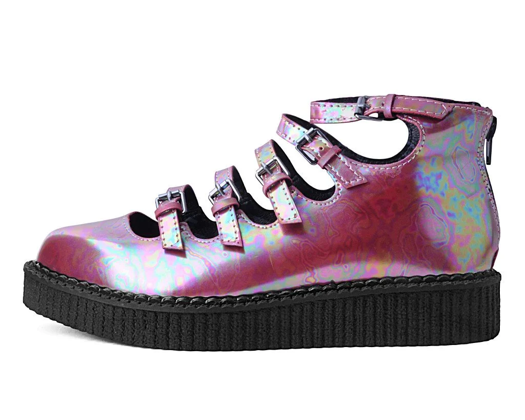 Red Oil Slick Multi-Strap Mary Jane - Image 5