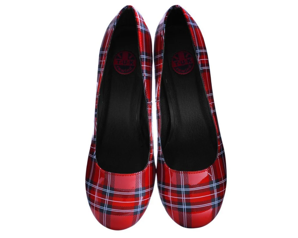 Red Plaid Heel - Image 2