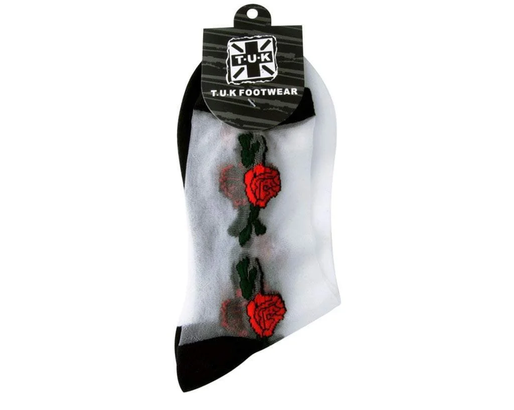 Red Rose Sheer Sock - Image 5