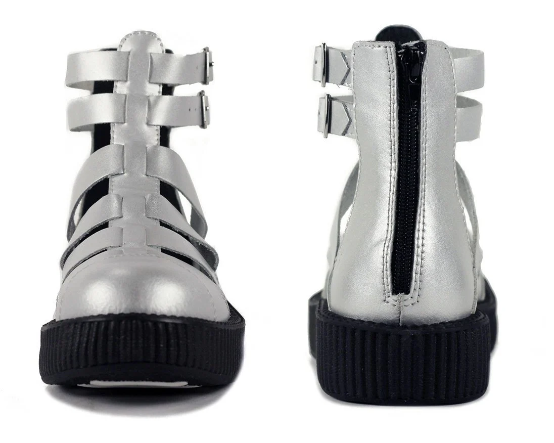Silver Gladiator Creeper Shoes - Image 2