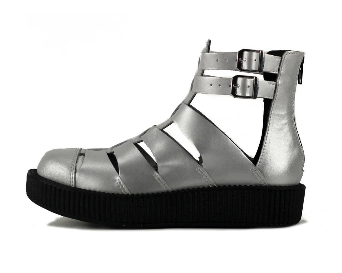 Silver Gladiator Creeper Shoes - Image 3