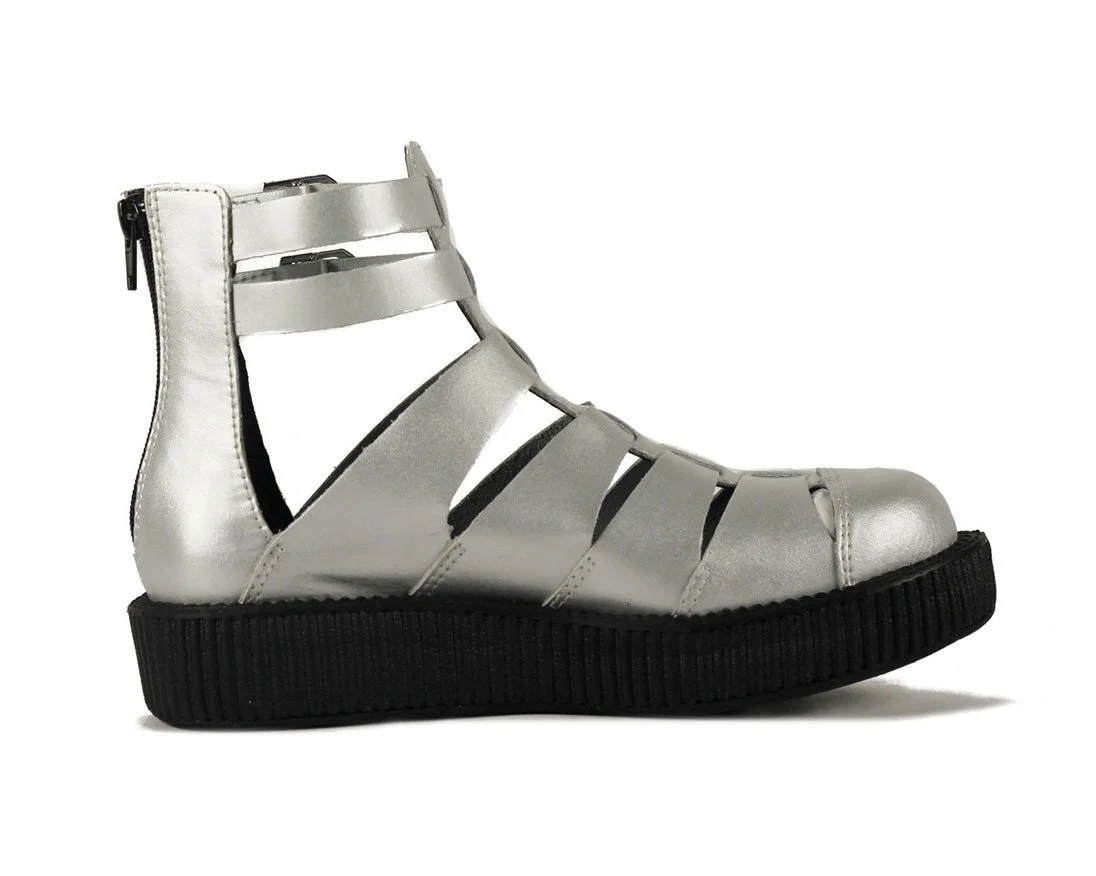 Silver Gladiator Creeper Shoes - Image 4