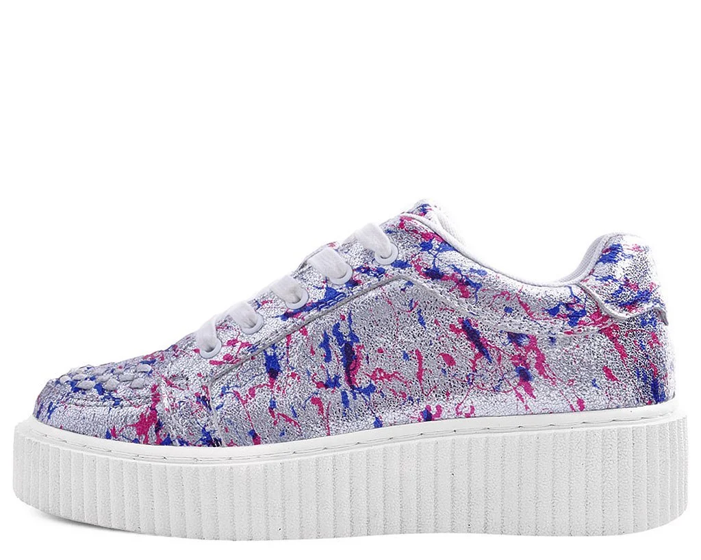 Silver Multi Paint Splash Casbah Creeper - *FINAL SALE/NON-RETURNABLE - Image 3