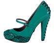 Turquoise Patent Corset heel - Image 3