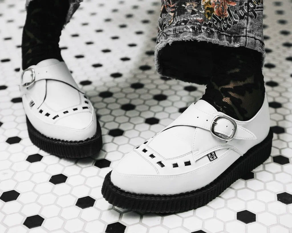 White TUKskin™ Buckle Pointed Creeper - Image 2