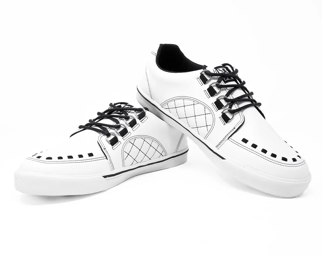 White TUKskin™ Quilted Interlace Sneaker - Image 3