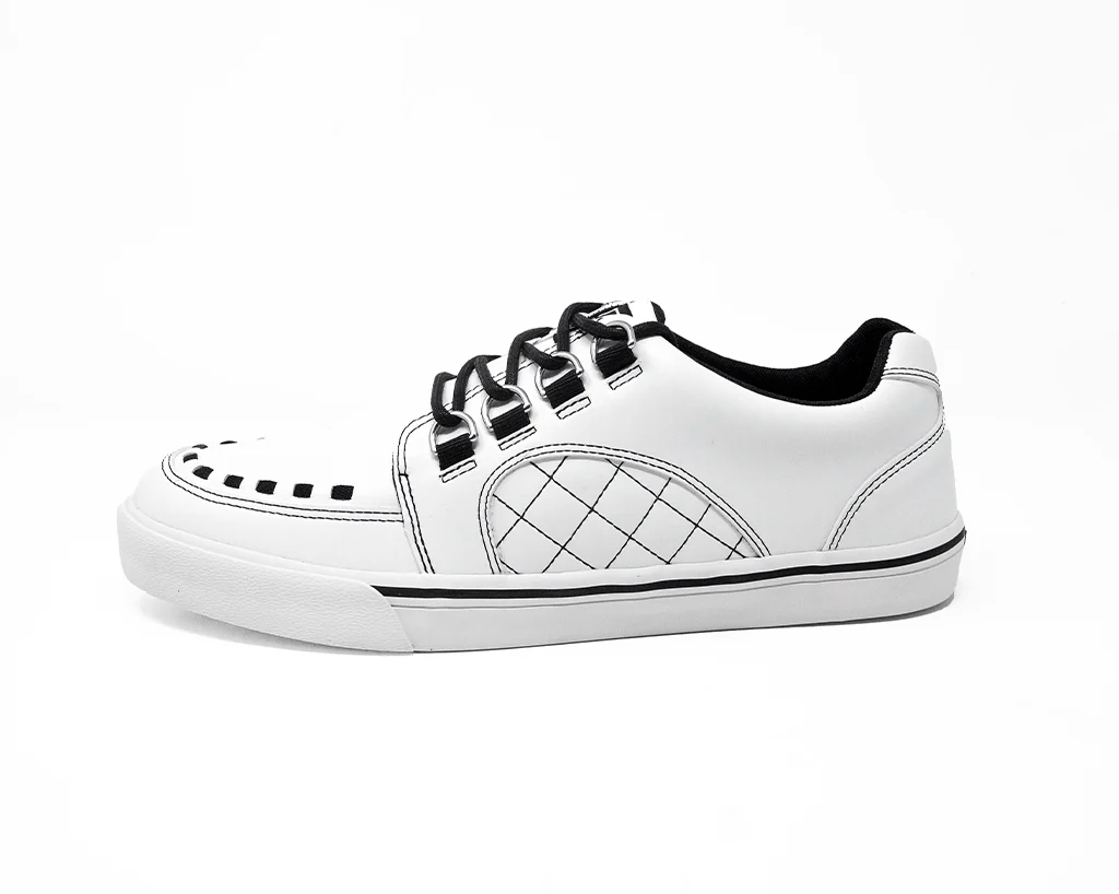 White TUKskin™ Quilted Interlace Sneaker - Image 4